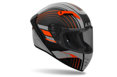 Casco Connor, un casco integrale con calotta in termoplastica. Colore arancione opaco. Di Airoh.